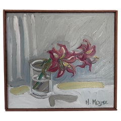 Nature morte florale Fleurs dans un vase par Helene Moyse Artiste de Louisiane