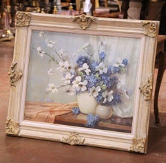 Floral Still Life Giclee with Dogwood Blossoms & Blue Hydrangeas by A. D. Greer
