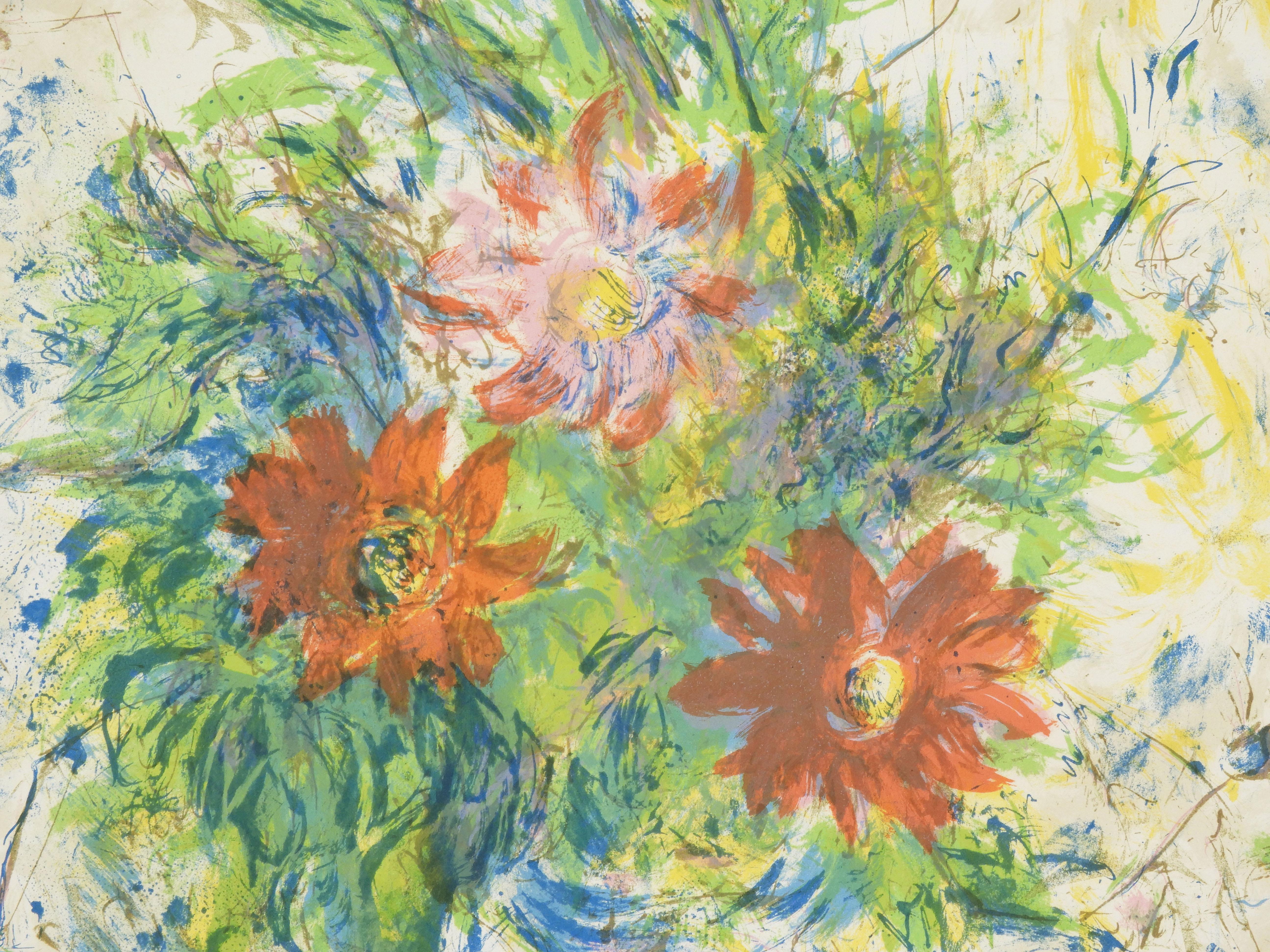 Blumenlithographie „Stillleben mit Blumen“ von Ira Moskowitz im Angebot 5