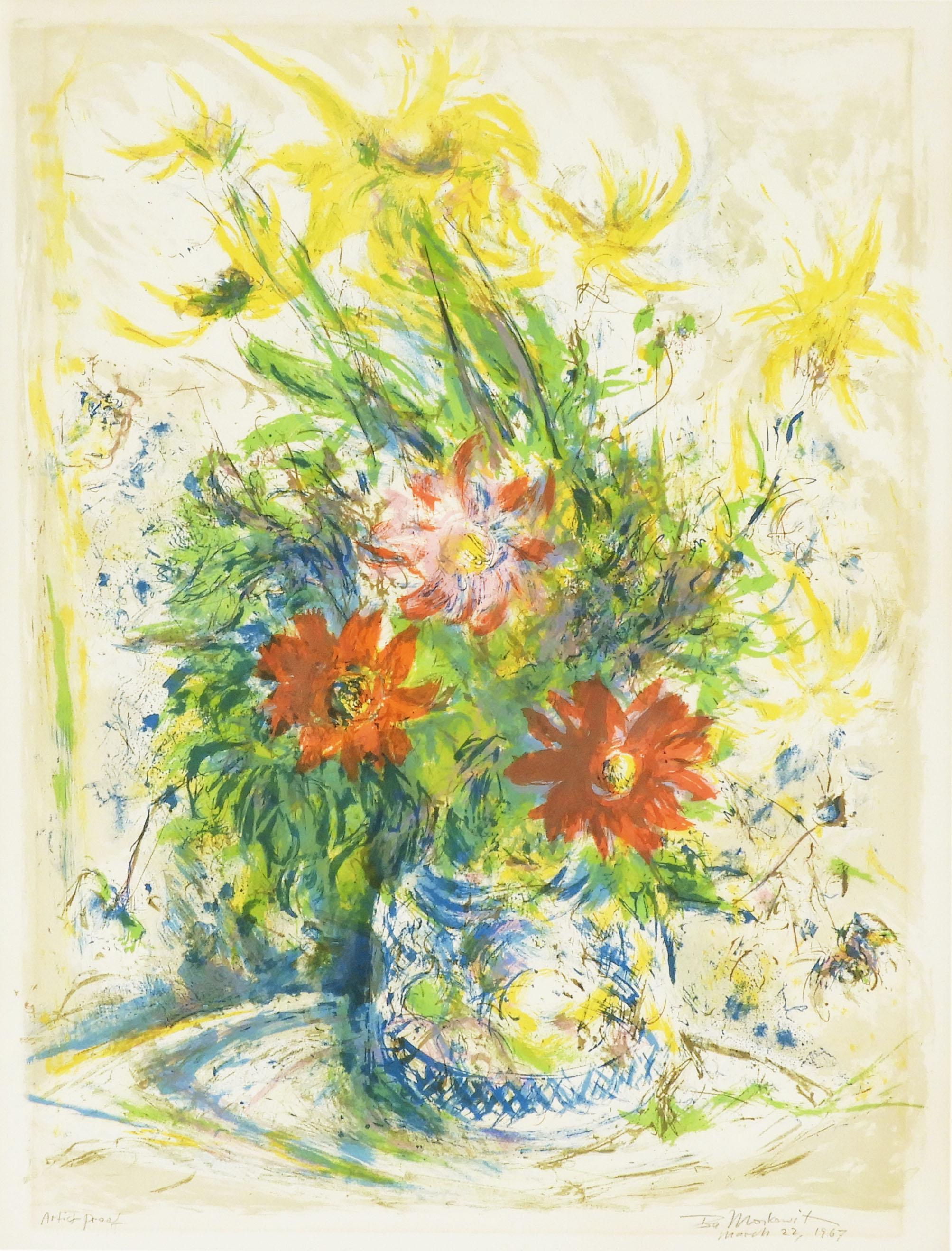 ‘Floral Still Life’ by Ira Moskowitz (1912-2001)

Large, Hand-signed Artist Proof.

A good quality, mid-century lithograph in excellent condition, beautifully presented and professionally framed, ready to hang.

