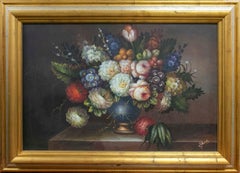 Floral Still Life, Oil on Canvas, signed J. Florida