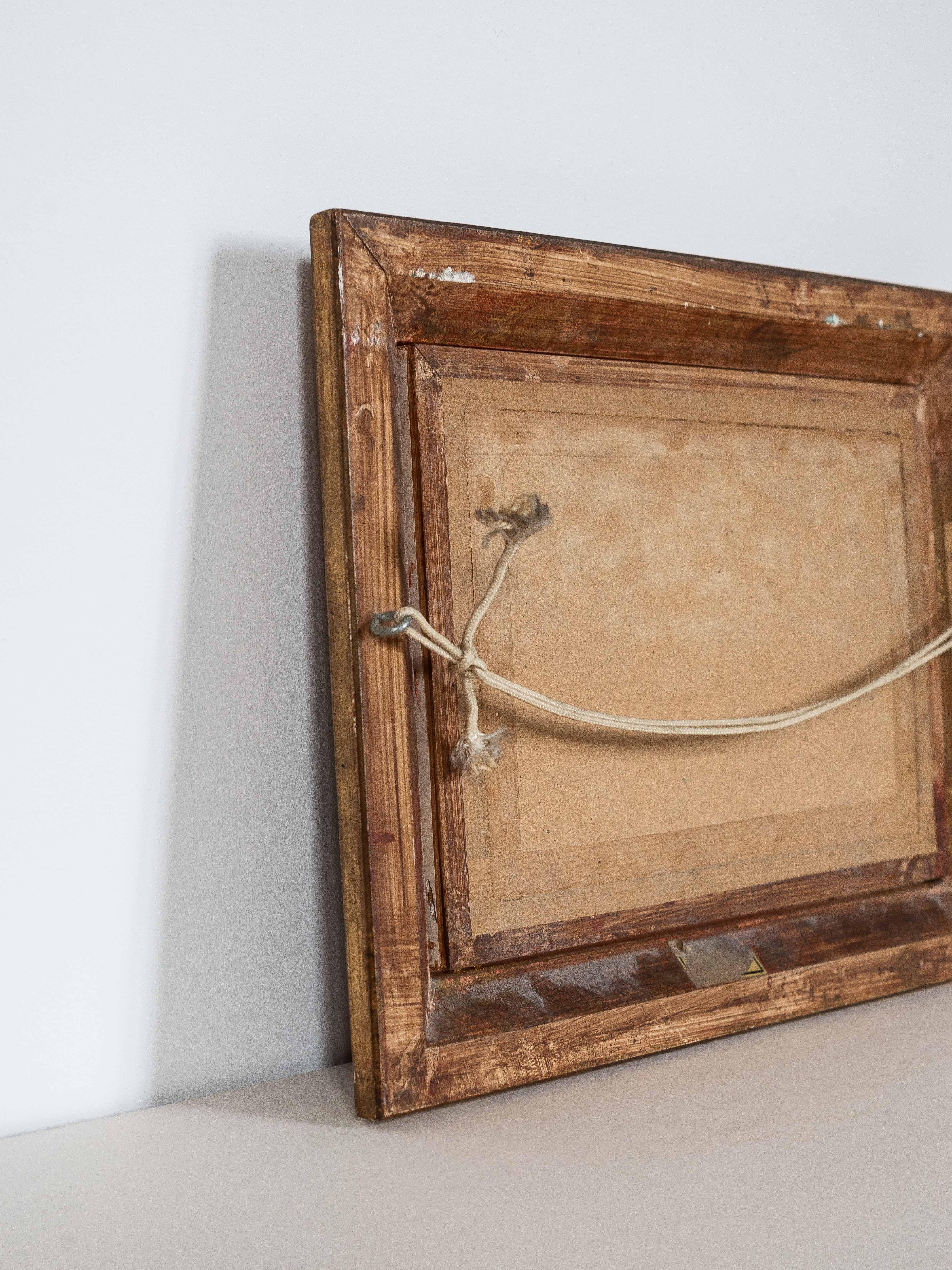 Floral Still Life, Oil Painting in Gilded Oak Frame, Late 19th Century For Sale 4