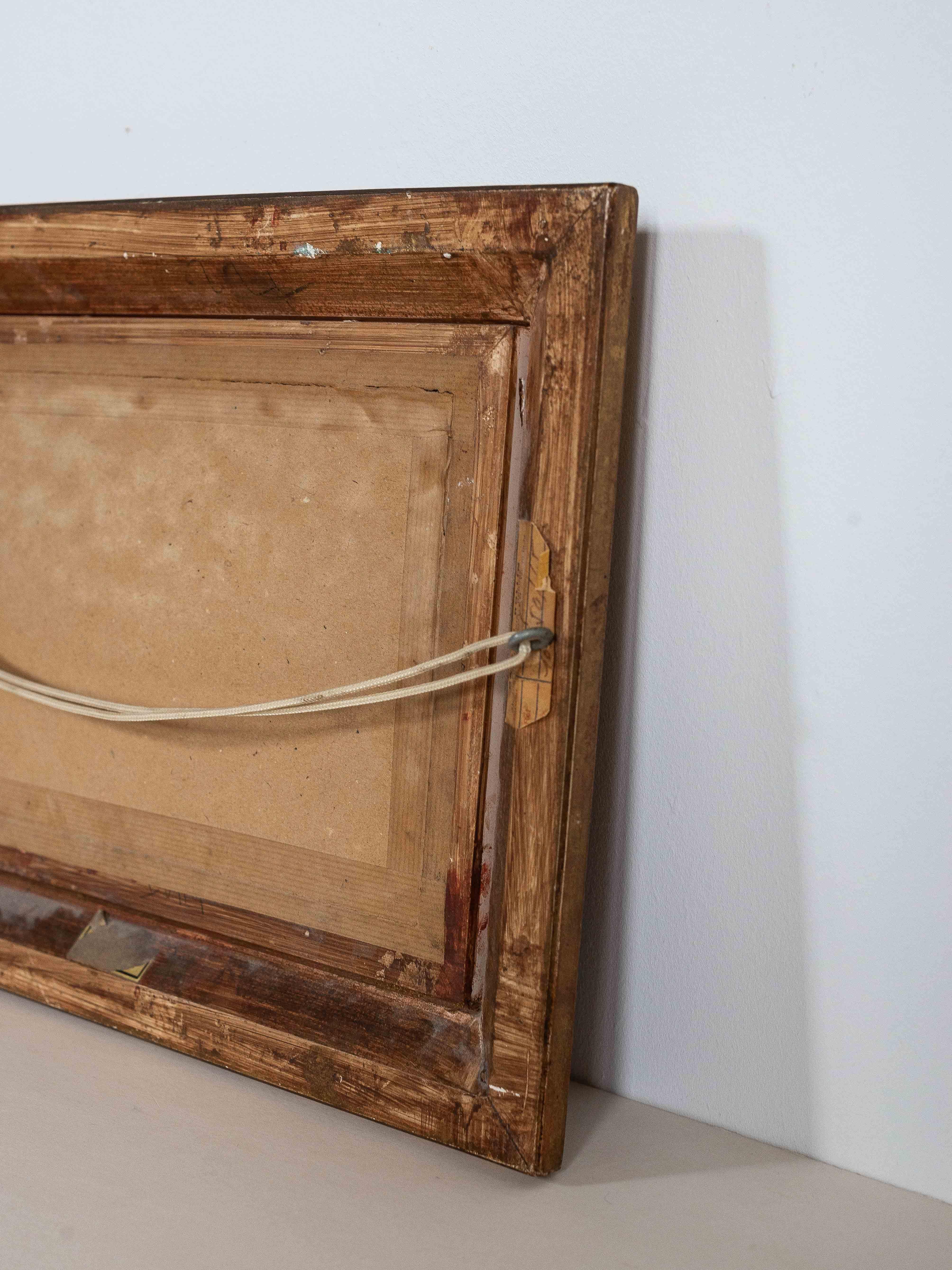 Floral Still Life, Oil Painting in Gilded Oak Frame, Late 19th Century For Sale 6