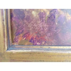 Floral Still Life Oil Painting with Beautiful Original Frame, 1940s