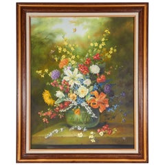 Vintage Floral Still Life Painting by Ethelwyn Shiel