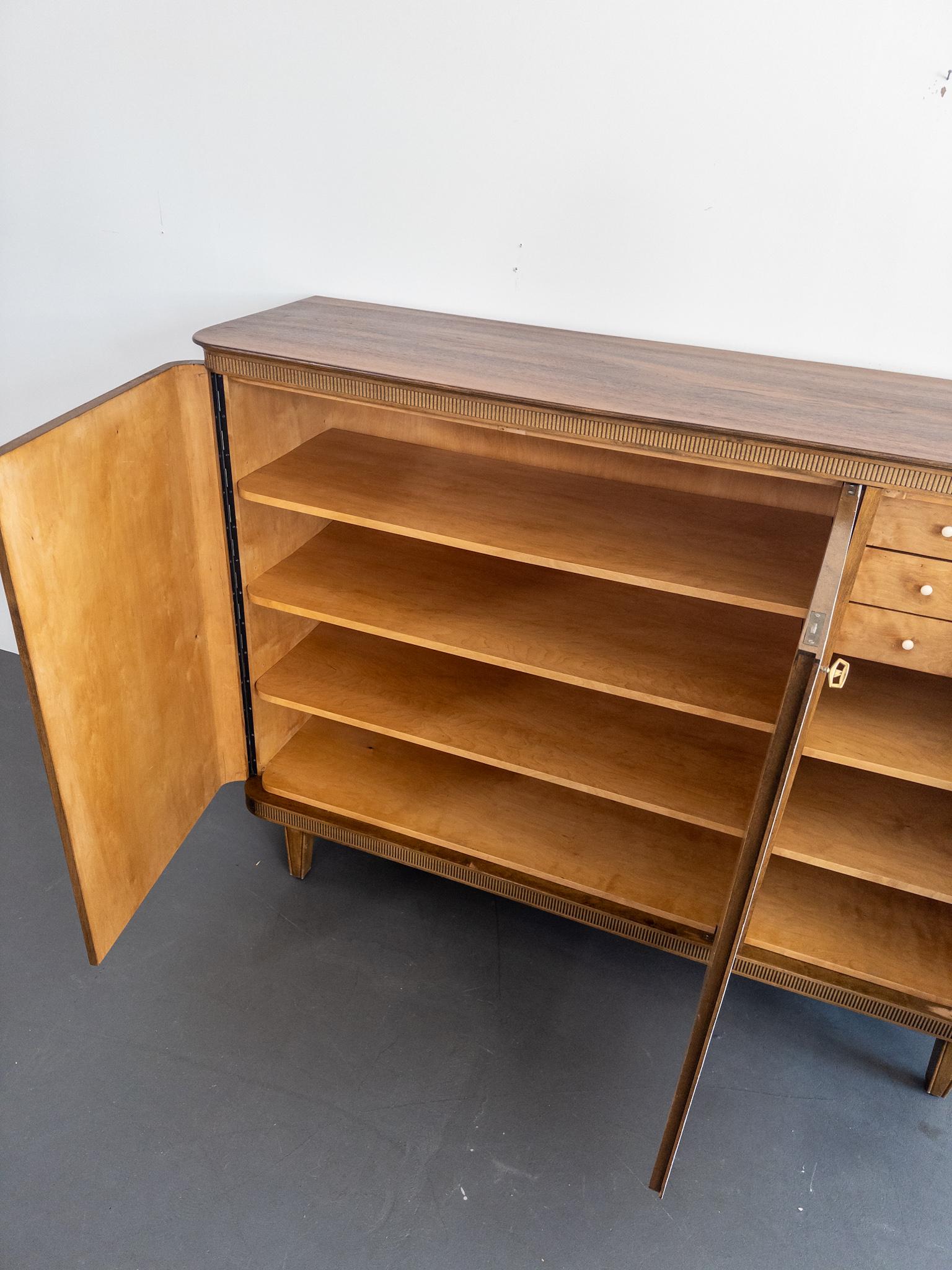Floral Swedish Modern Sideboard, 1940s — Inspired by Josef Frank For Sale 6