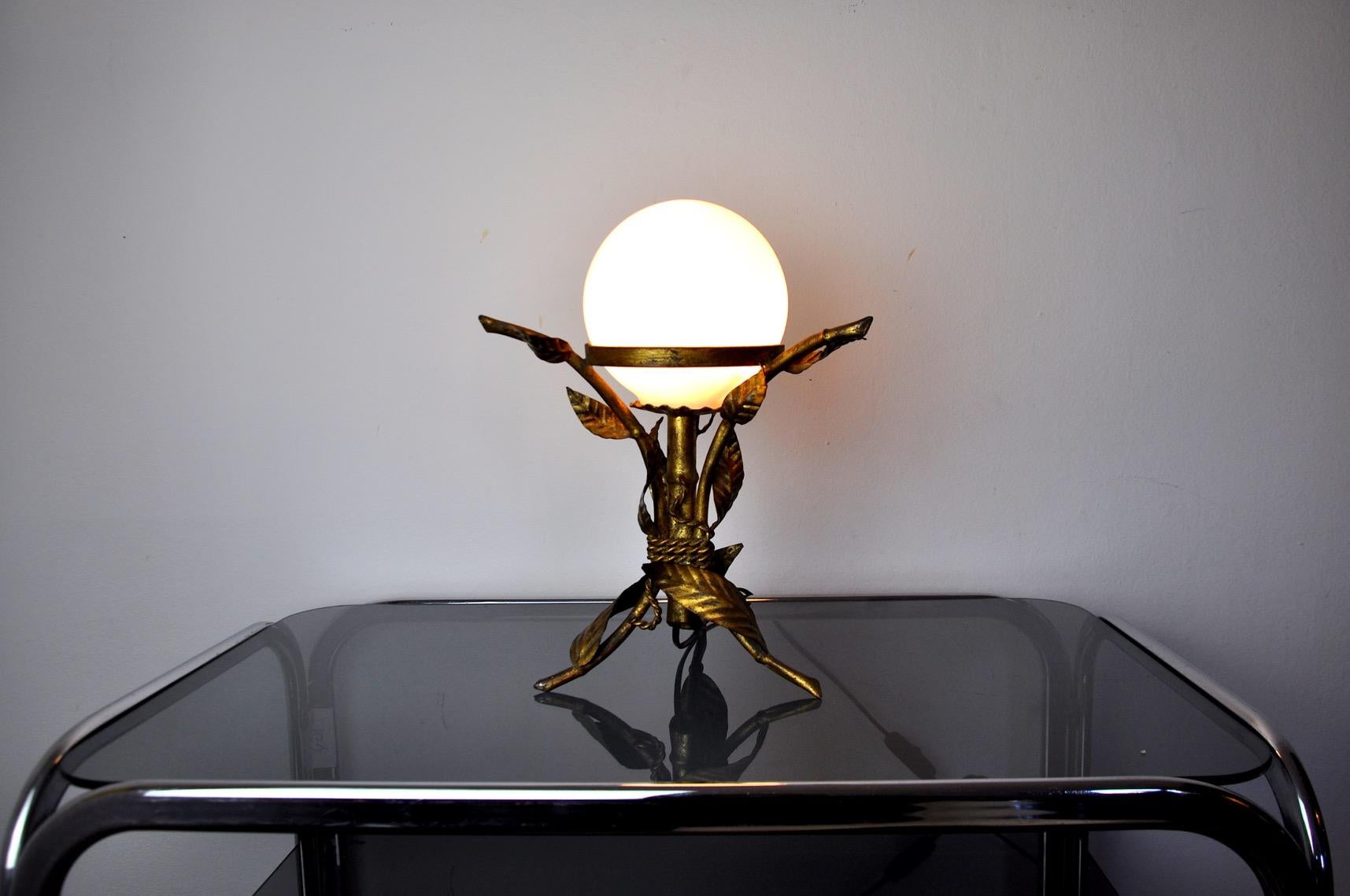 Mid-20th Century Floral Table Lamp, Art Deco, Spain, 1960 For Sale