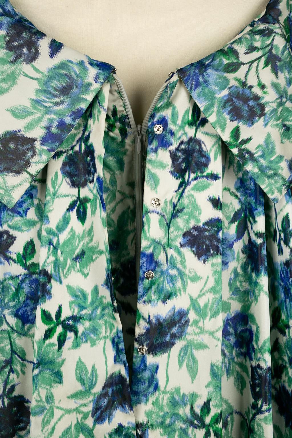 Floral taffeta dress For Sale 2