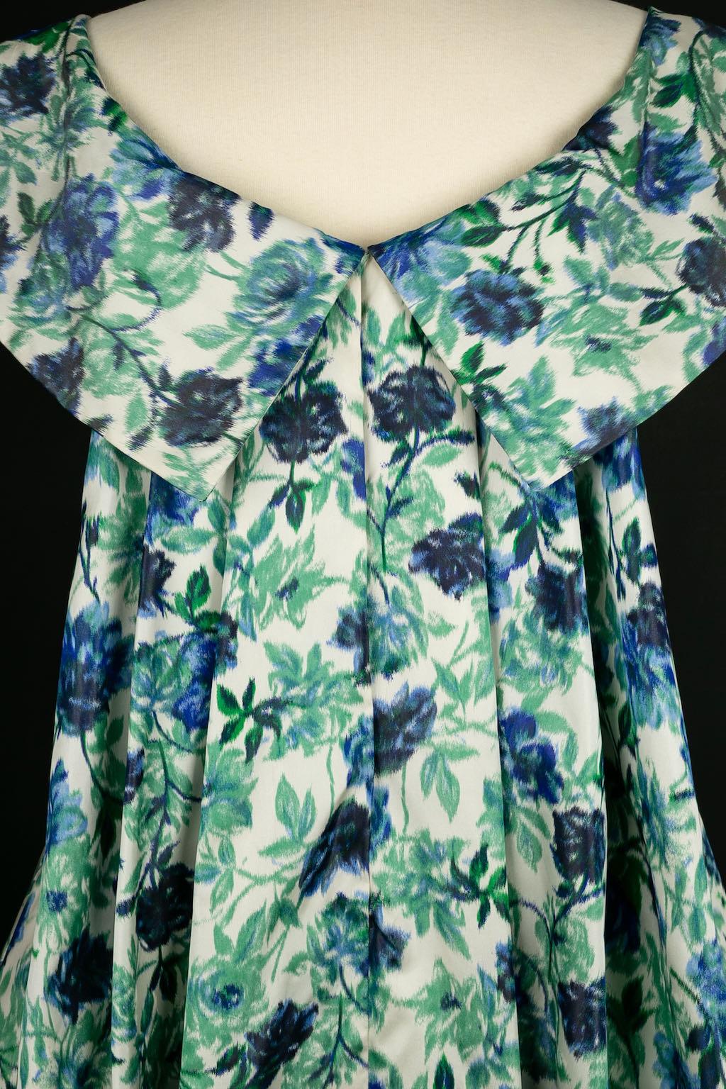 Floral taffeta dress For Sale 3