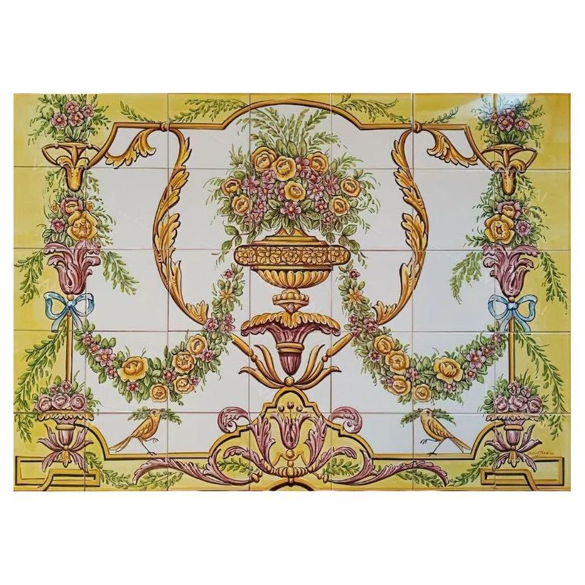 18th Century Portuguese Tile Mural - Hand Painted Azulejo Tiles - Made to Order For Sale