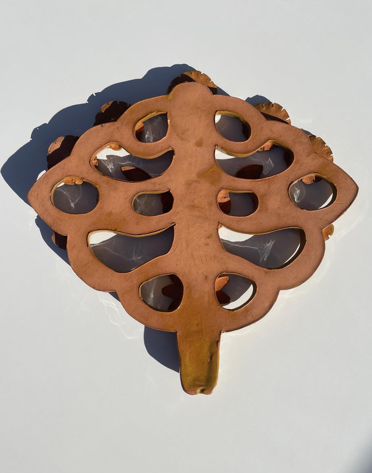 Floral Tree of Life Ceramic Art Wall Decoration, 1960s For Sale at 1stDibs