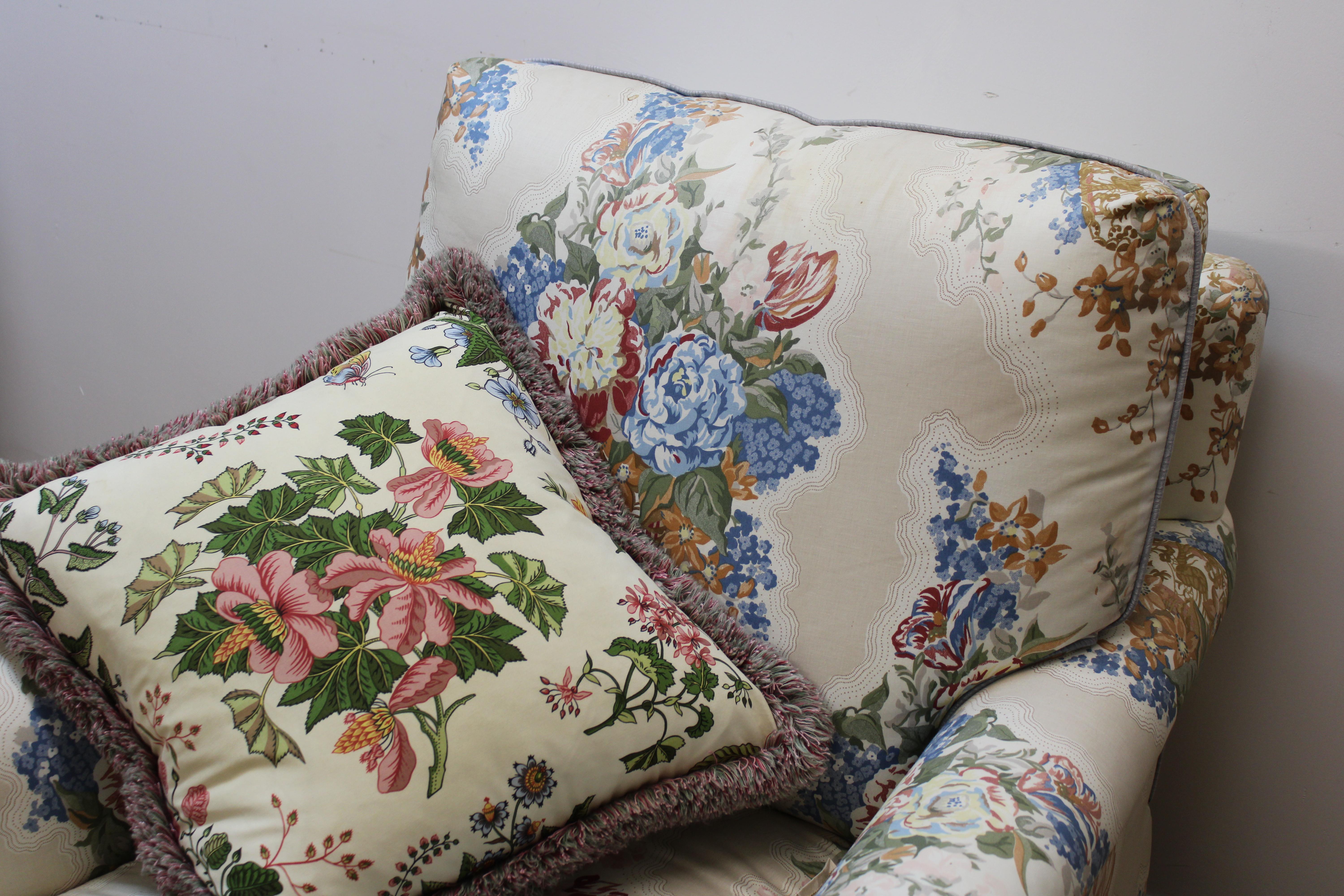 floral club chair