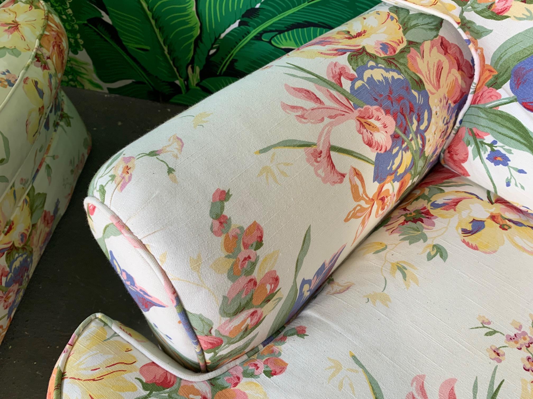 floral upholstered chairs