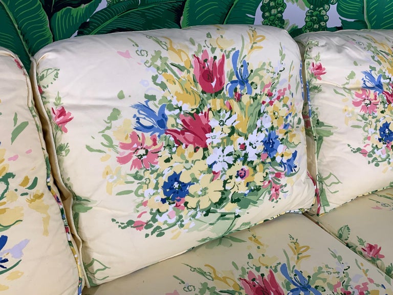 Floral Upholstered Sofa by Sherrill at 1stDibs vintage floral couch