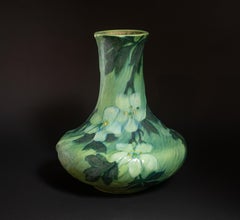 Art Nouveau Earthenware Floral Vase by Edmond Lachenal