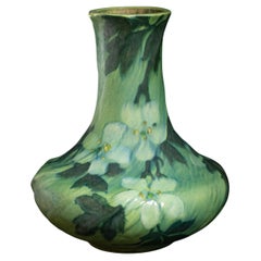 Art Nouveau Earthenware Floral Vase by Edmond Lachenal