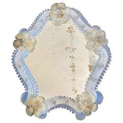 Floral Venetian Glass Murano Table Mirror
