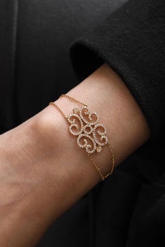 Floral Vine Diamond Fashion Bracelet 0.60 cts.