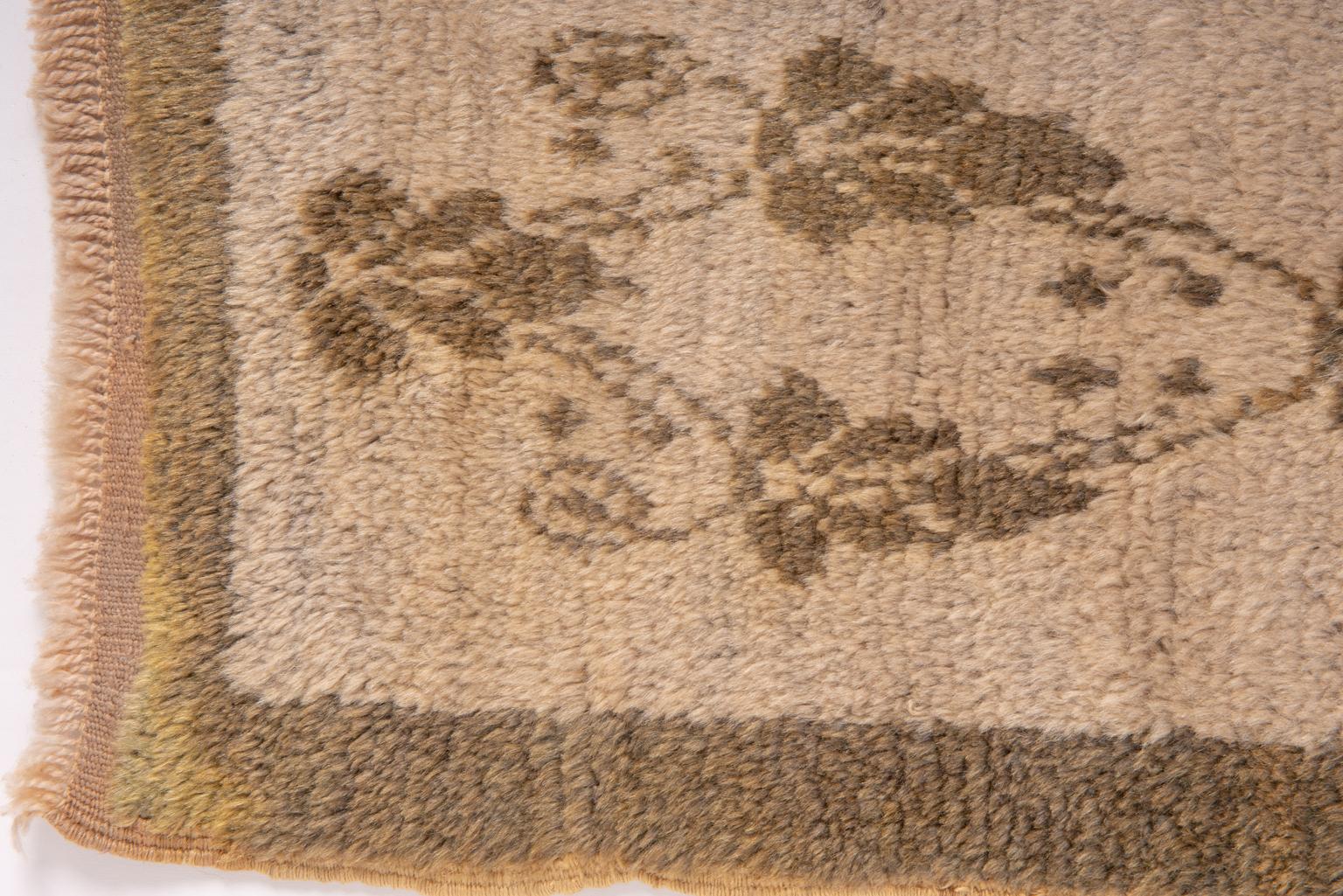 20th Century Floral Vintage Tulu Carpet