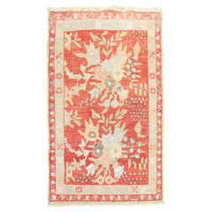 Floral Vintage Turkish Scatter Wool Rug