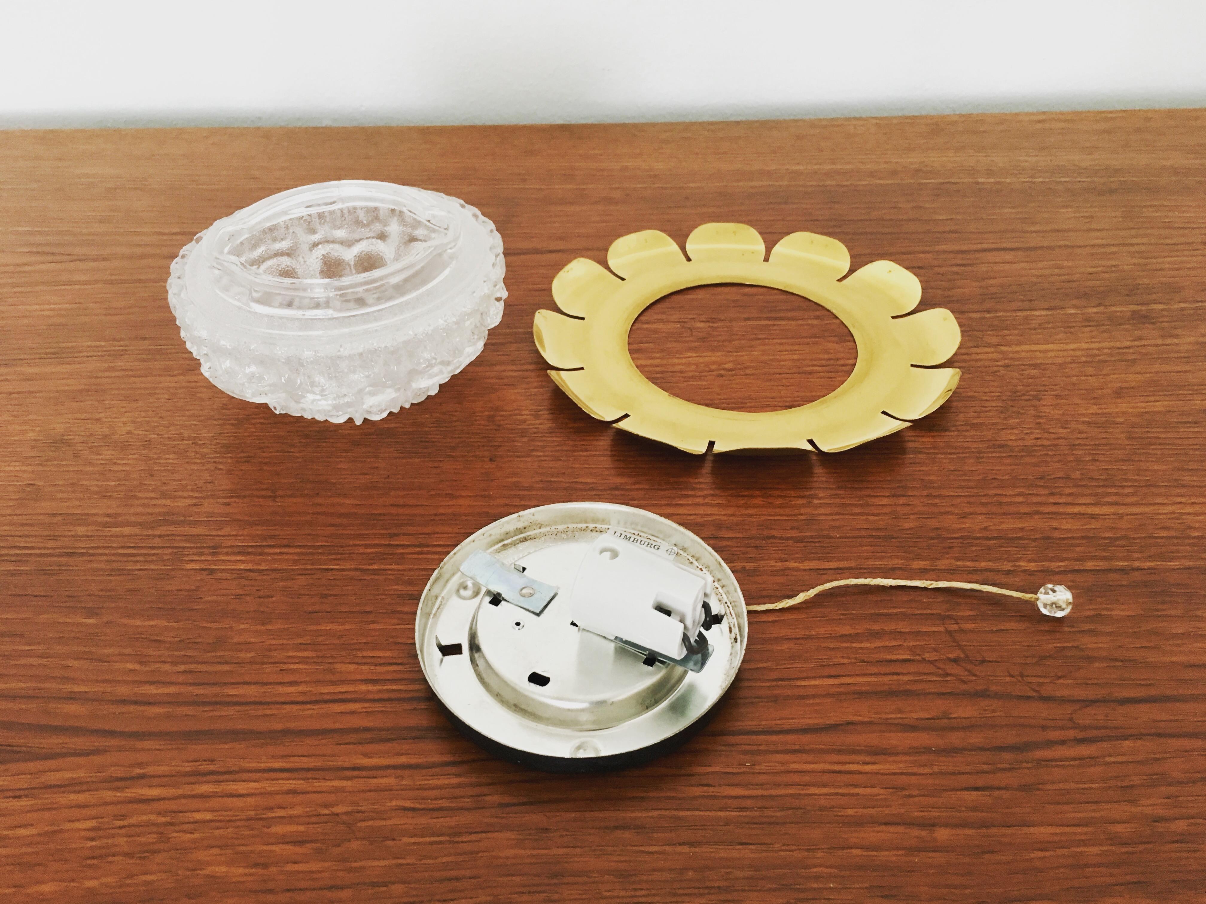 Lampada da parete floreale di Glashütte Limburg in vendita 4