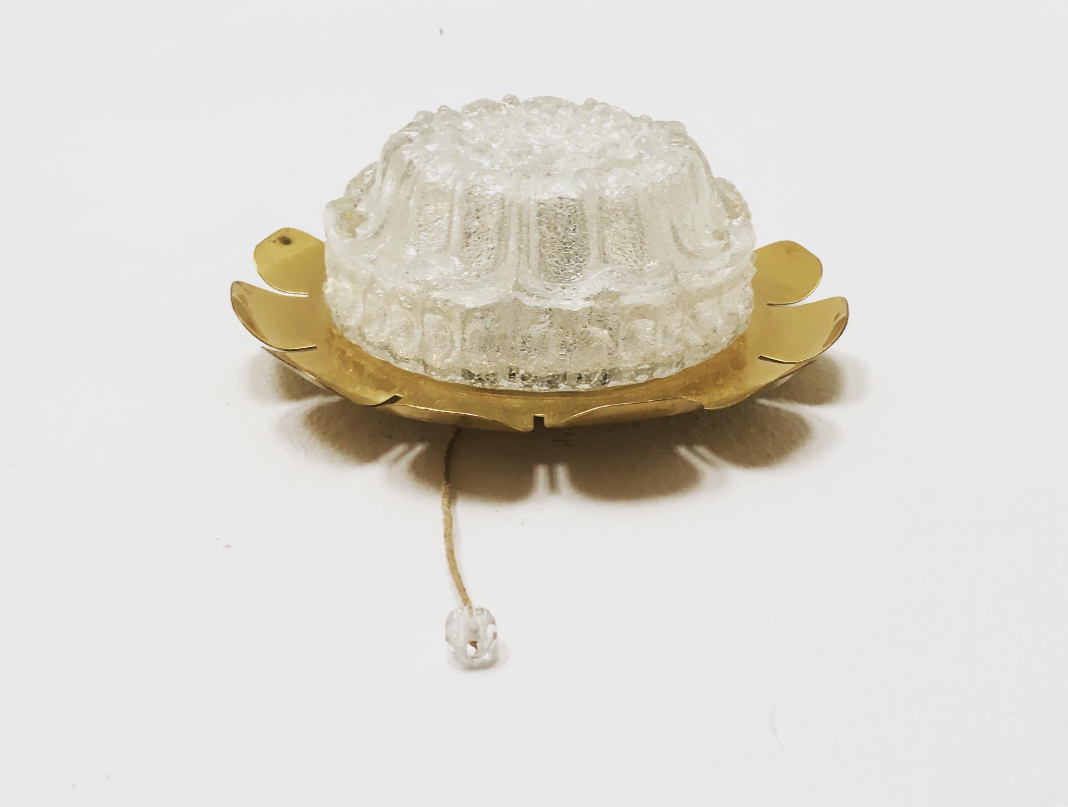 Tedesco Lampada da parete floreale di Glashütte Limburg in vendita