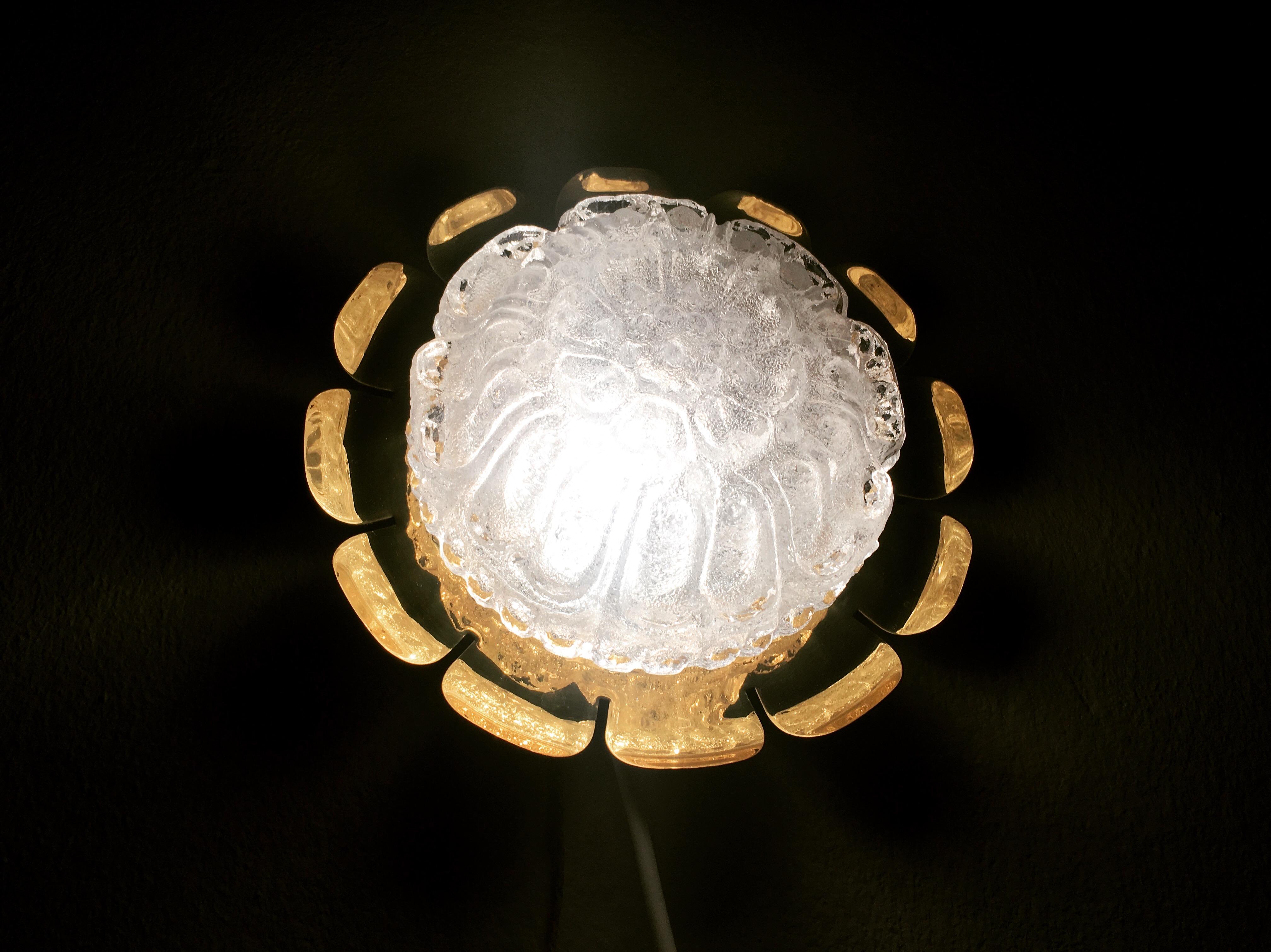 Lampada da parete floreale di Glashütte Limburg in vendita 1