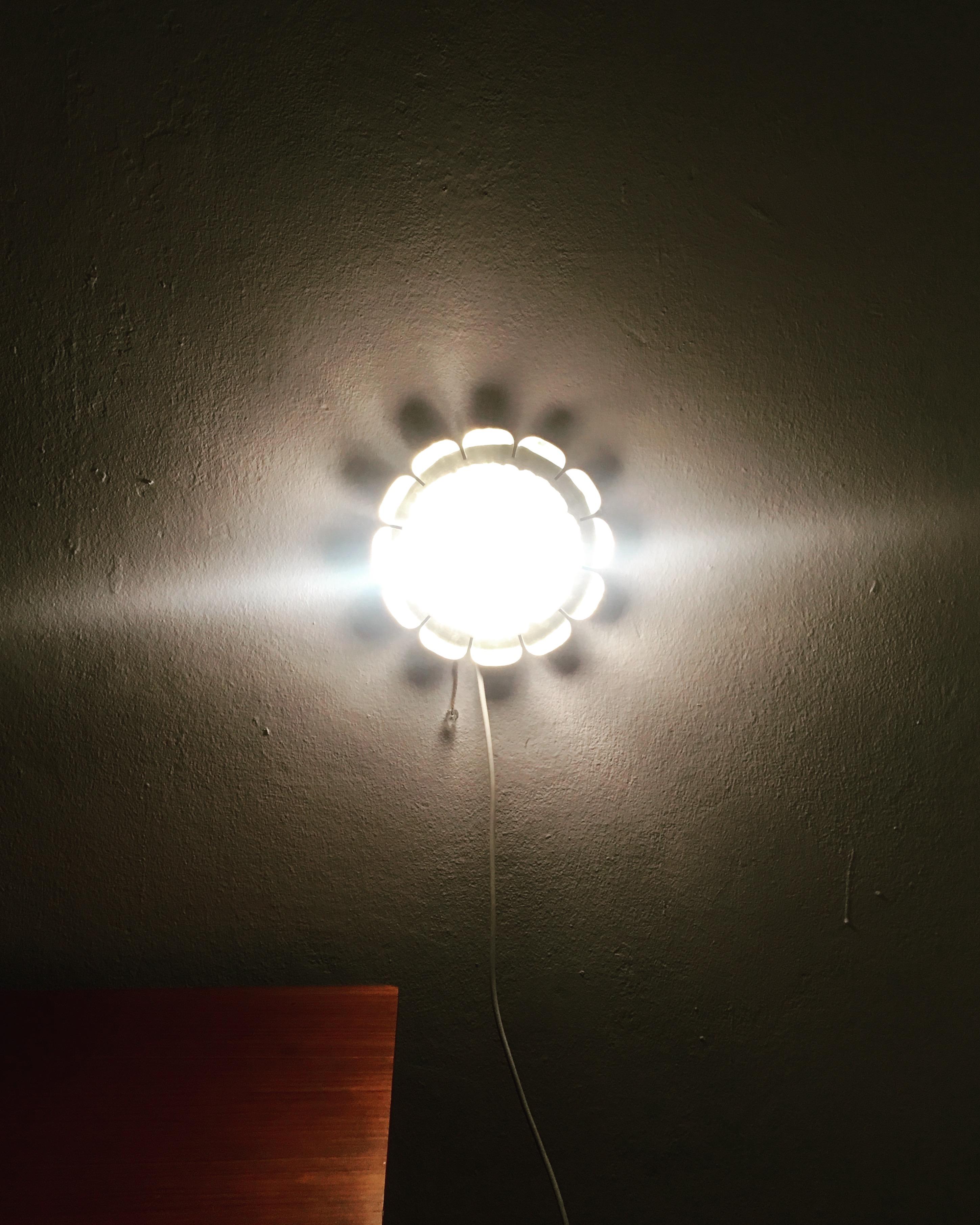 Lampada da parete floreale di Glashütte Limburg in vendita 2