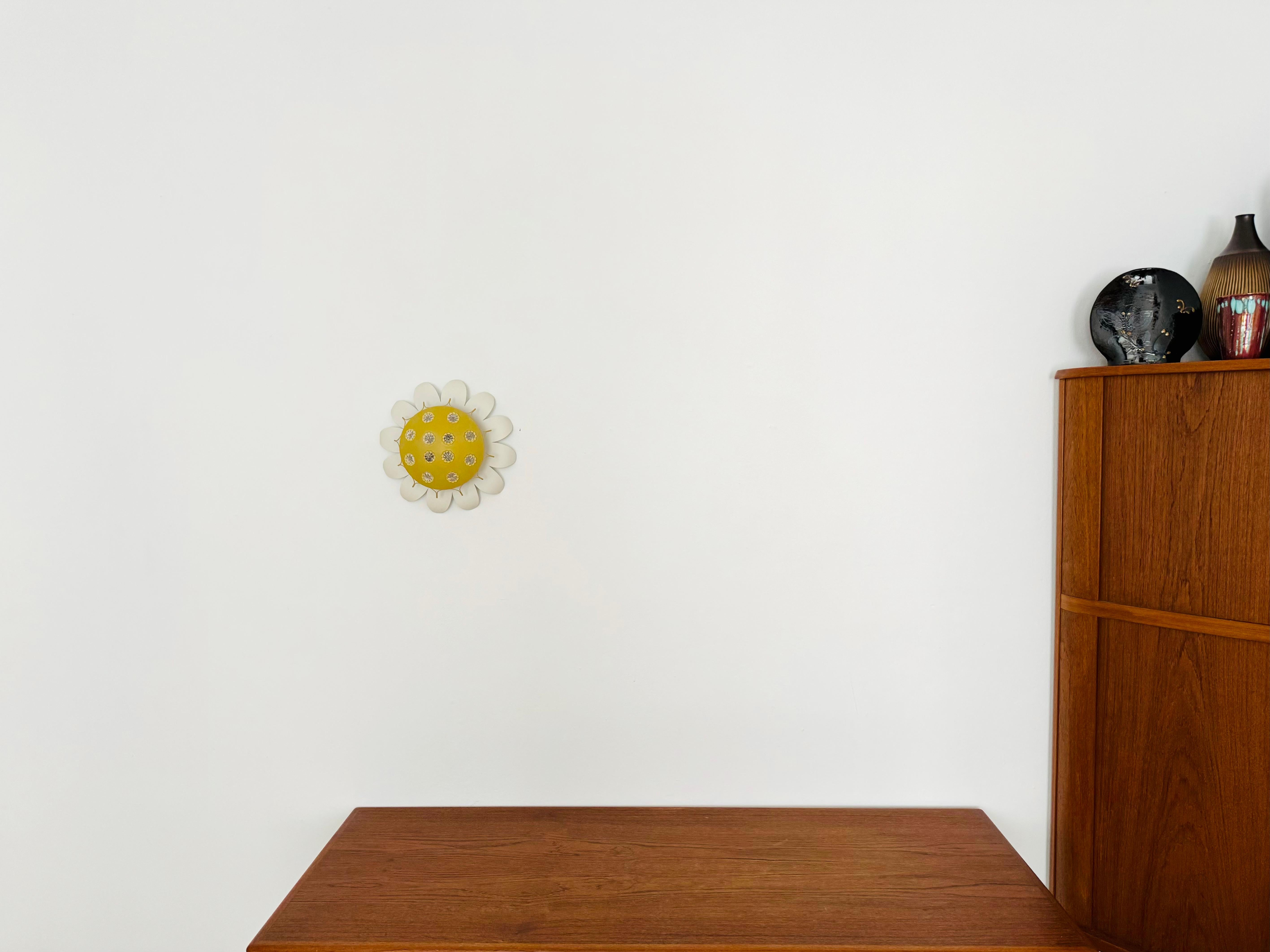 Floral Wall Lamp or Flush Light by Emil Stejnar for Rupert Nikoll In Good Condition For Sale In München, DE
