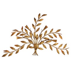 Floral Wall Light in Brass