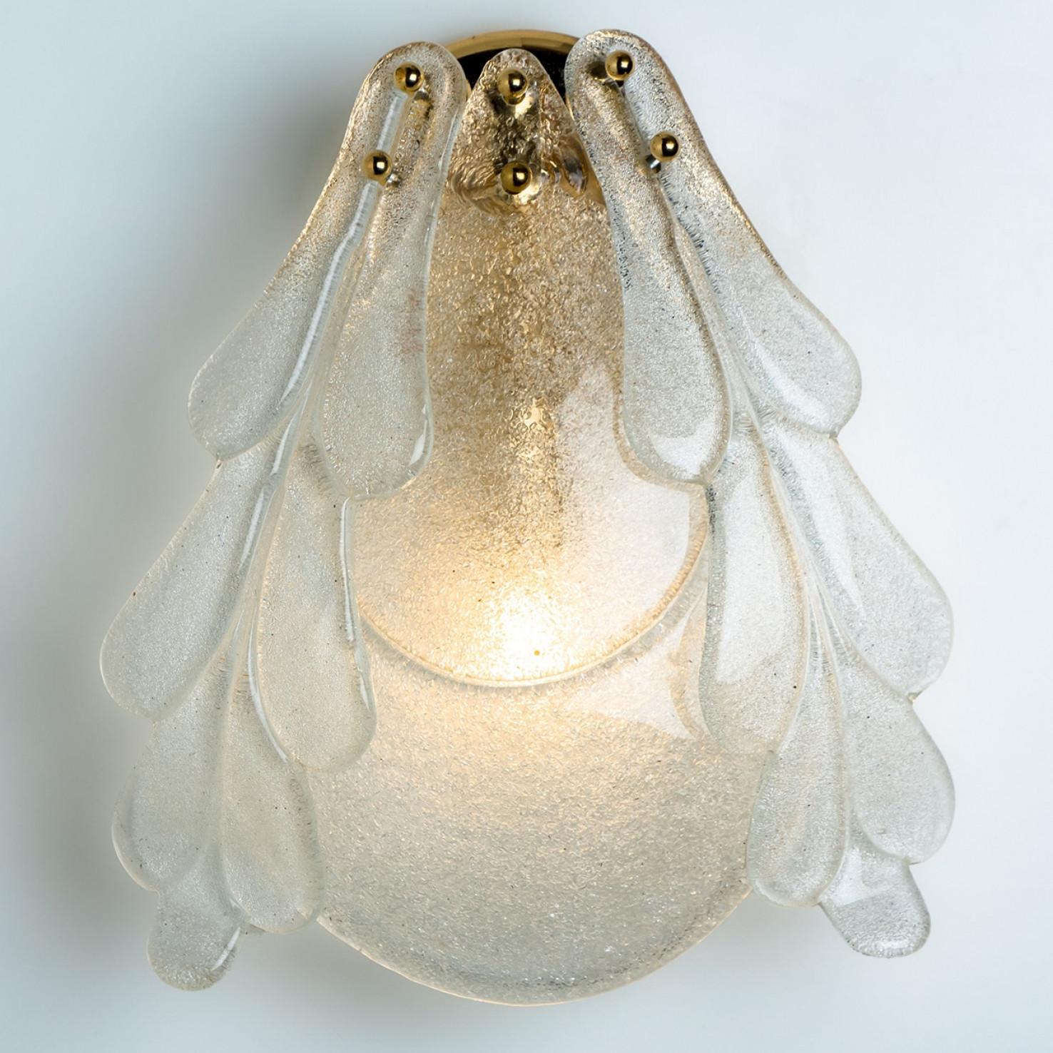 Applique florale en verre de Murano Barovier&Toso, Italie, 1969 en vente 2