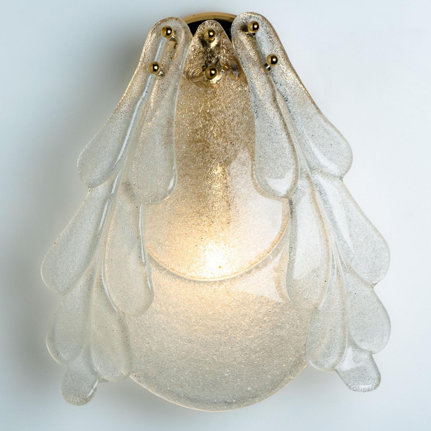 Florale Wandleuchte Murano Glas Barovier & Toso, Italien, 1969 im Angebot 2
