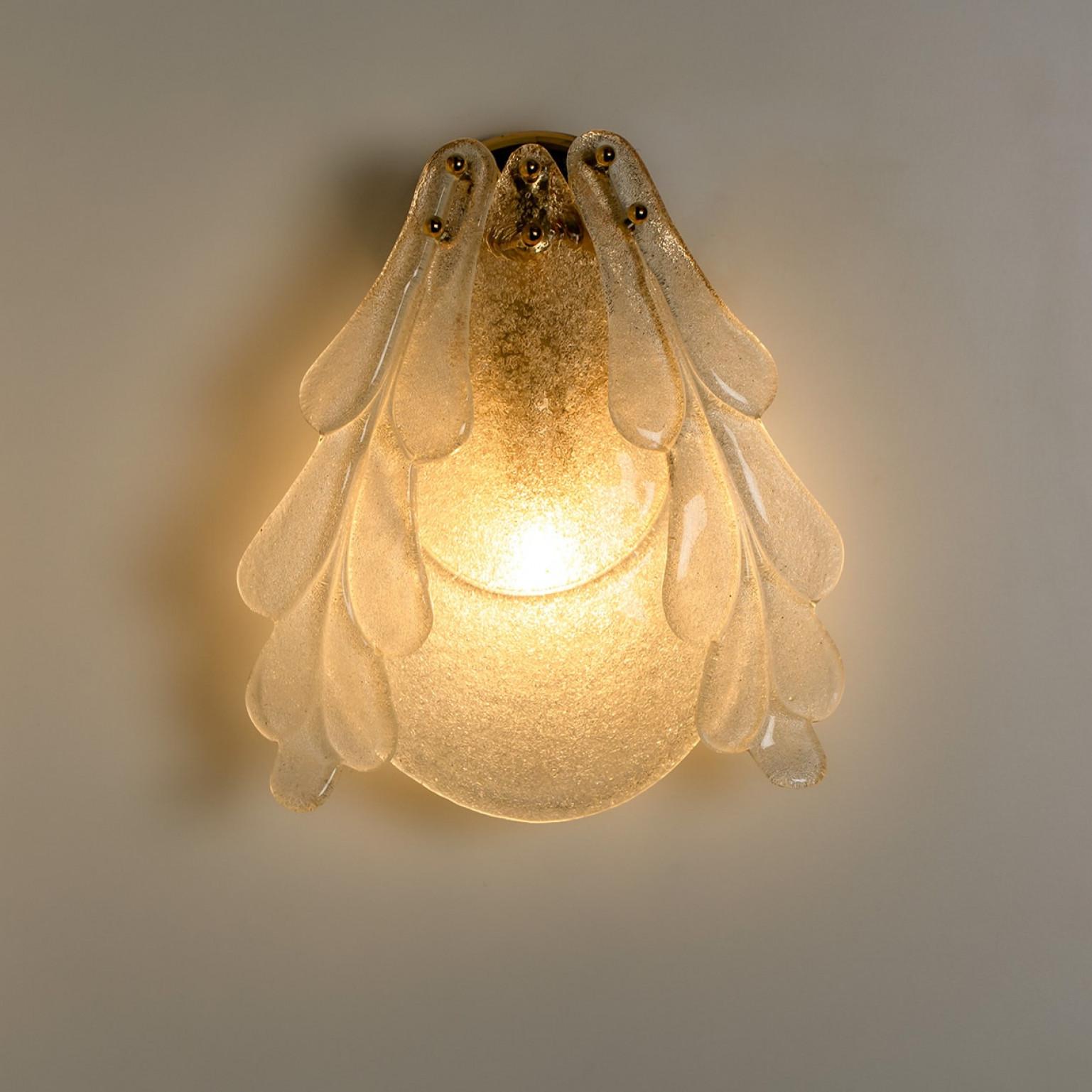 Florale Wandleuchte Murano Glas Barovier & Toso, Italien, 1969 im Angebot 3