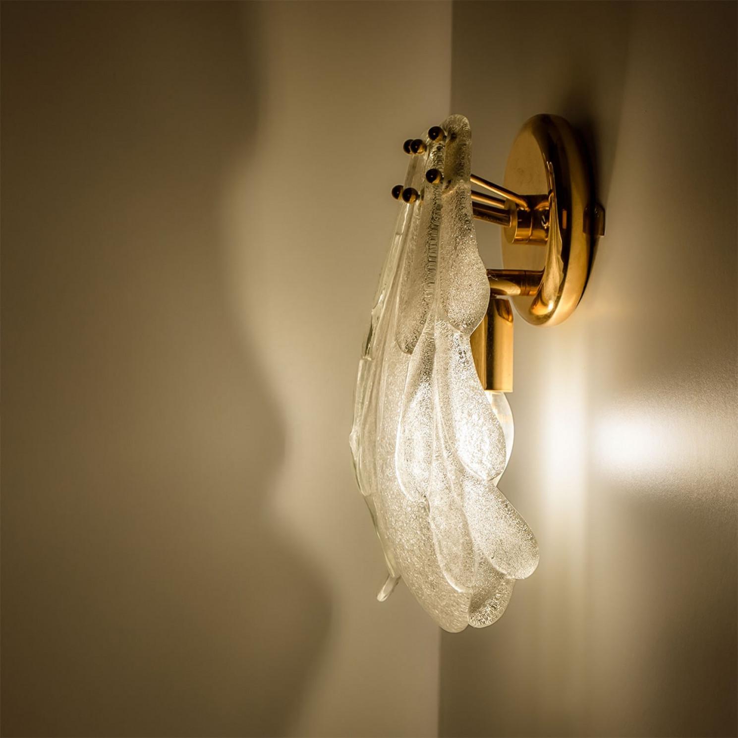 Florale Wandleuchte Murano Glas Barovier & Toso, Italien, 1969 im Angebot 5