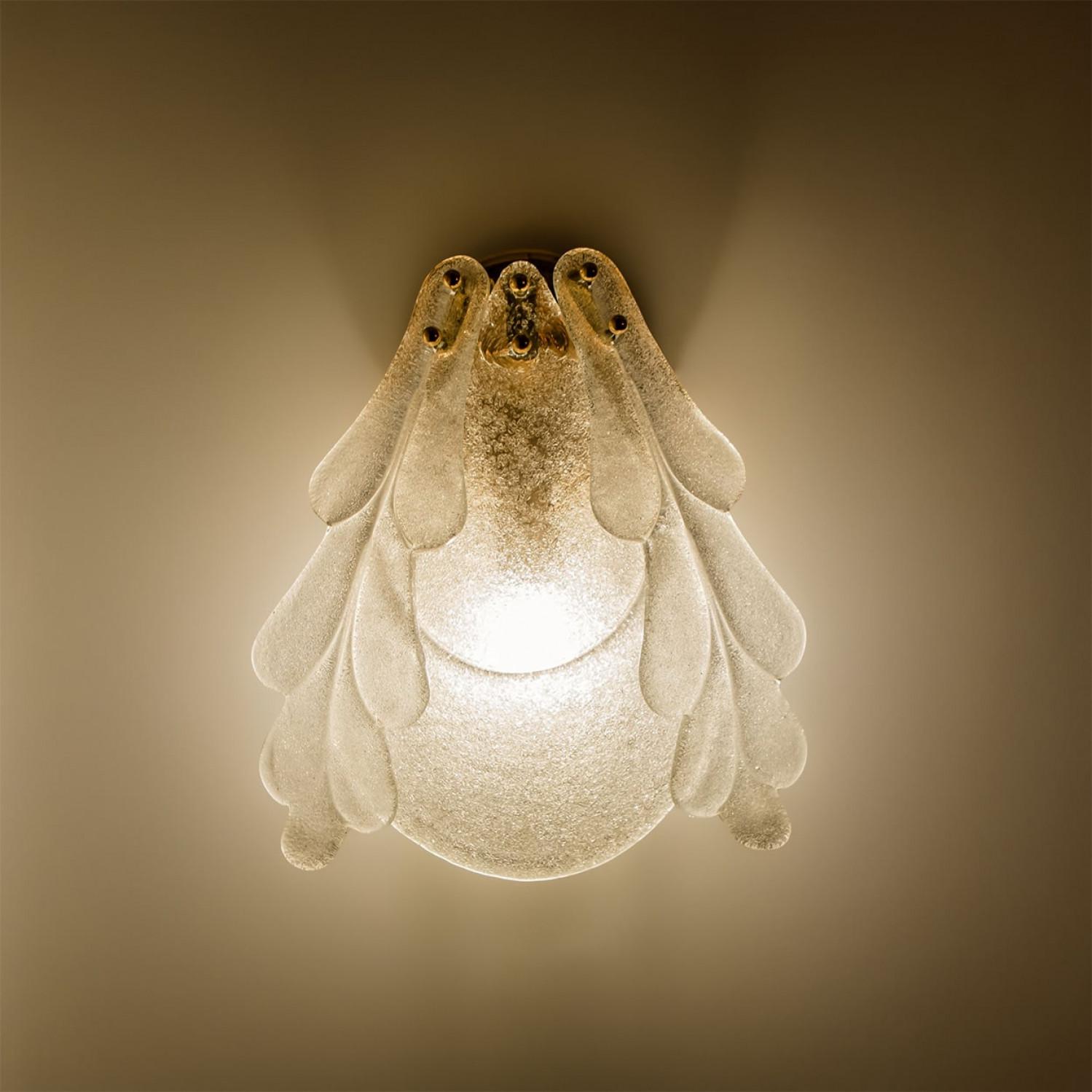 Florale Wandleuchte Murano Glas Barovier & Toso, Italien, 1969 im Angebot 6