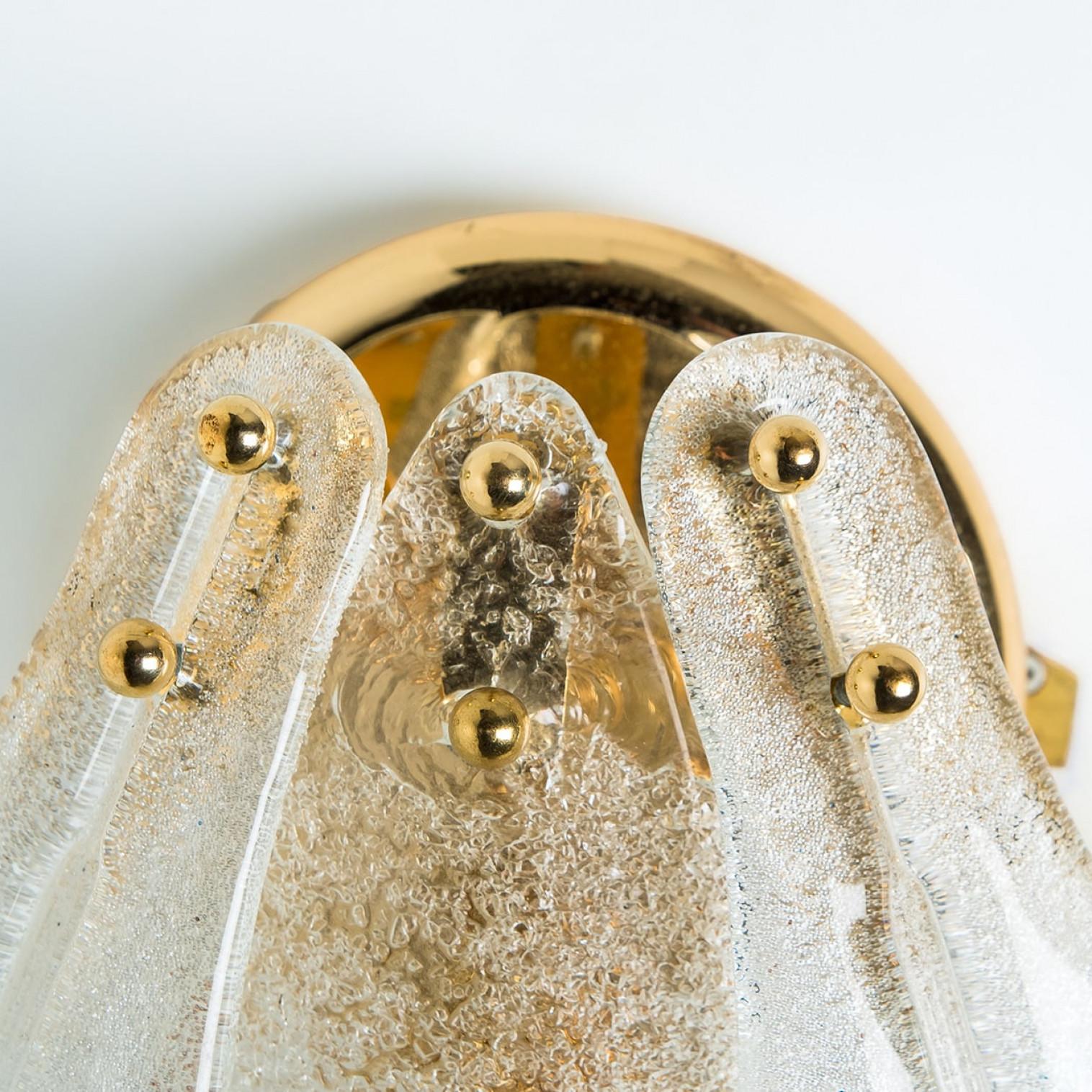 Florale Wandleuchte Murano Glas Barovier & Toso, Italien, 1969 (Moderne der Mitte des Jahrhunderts) im Angebot