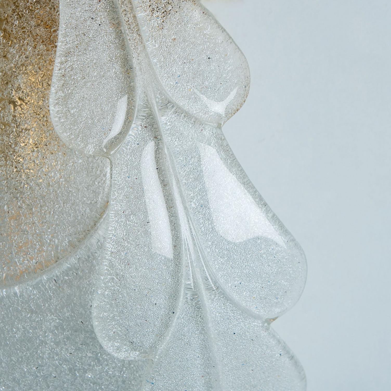 Florale Wandleuchte Murano Glas Barovier & Toso, Italien, 1969 (Italienisch) im Angebot