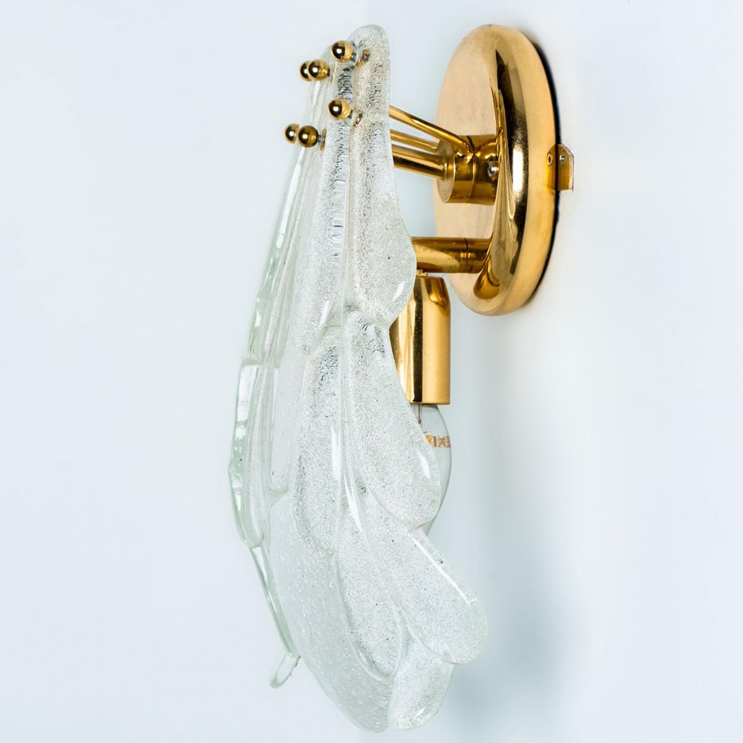 Florale Wandleuchte Murano Glas Barovier & Toso, Italien, 1969 (Mitte des 20. Jahrhunderts) im Angebot