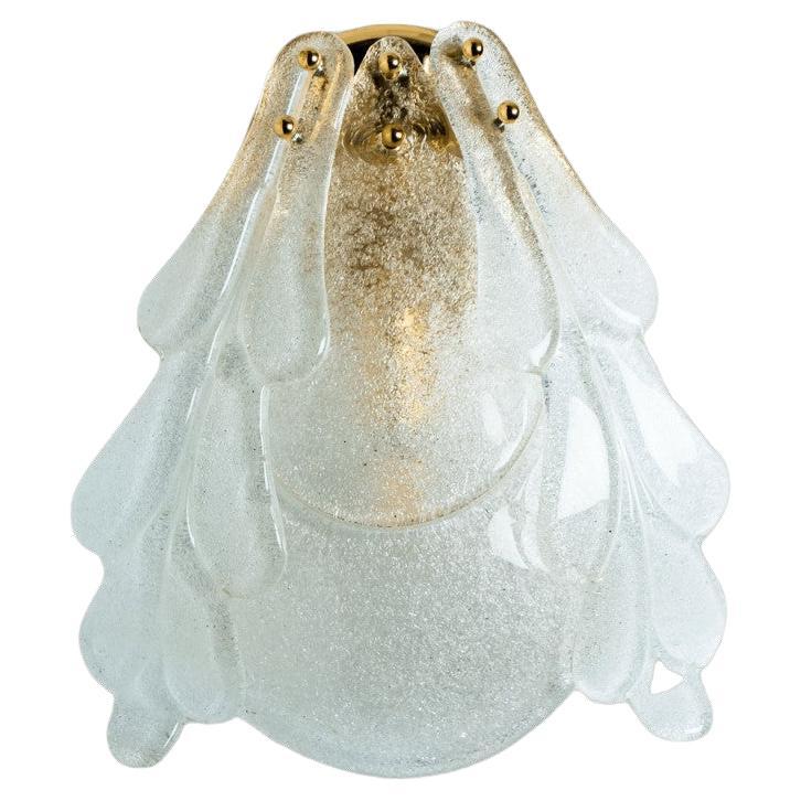 Applique floreale in vetro di Murano Barovier&Toso, Italia, 1969