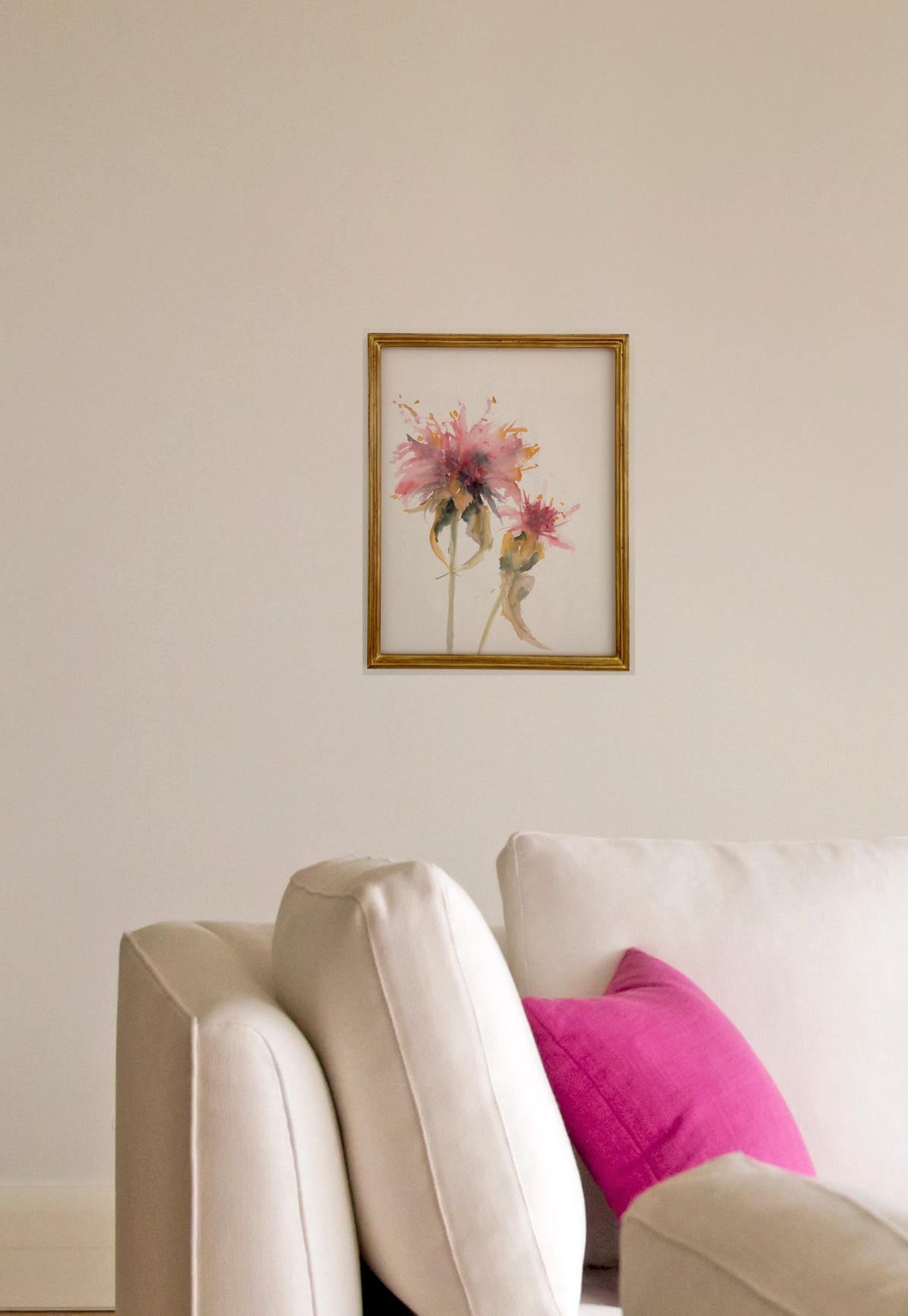 Modern Floral Watercolor Painting For Sale