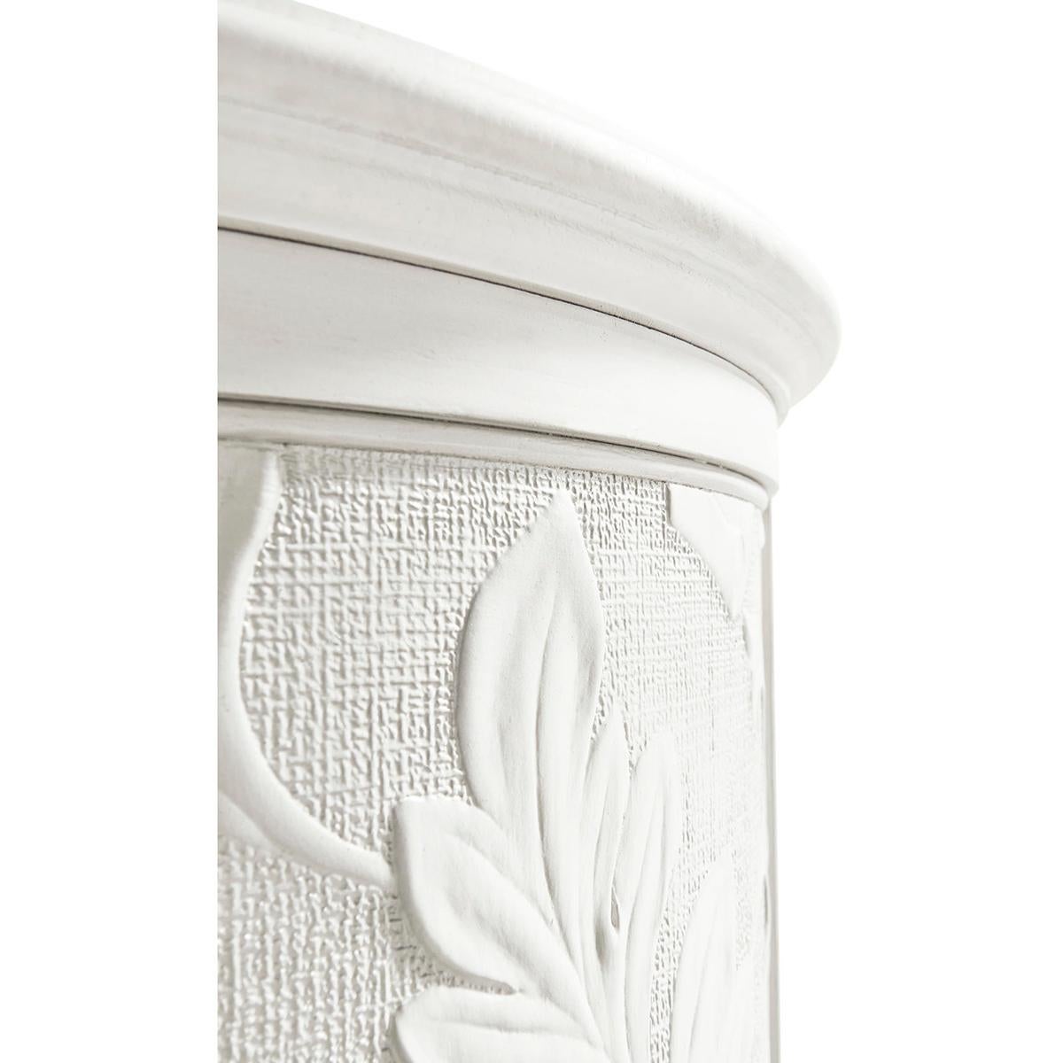 Floral White Accent Table For Sale 3