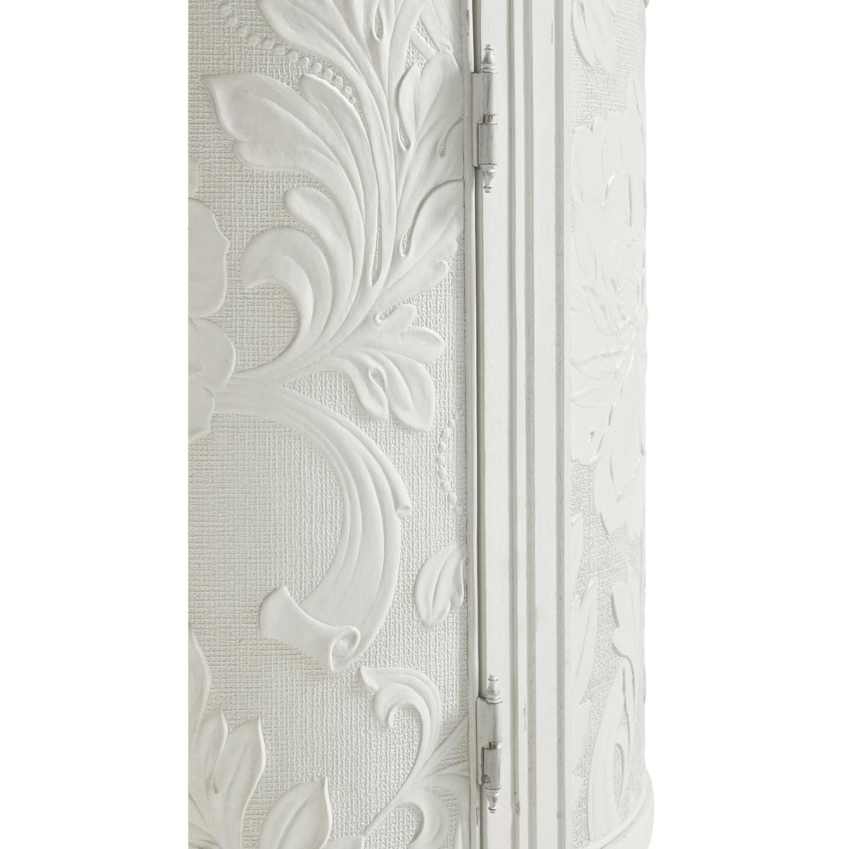 Contemporary Floral White Accent Table For Sale