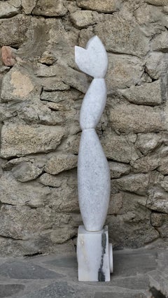 Florales Hand Carved Marble Sculpture by Tom Von Kaenel