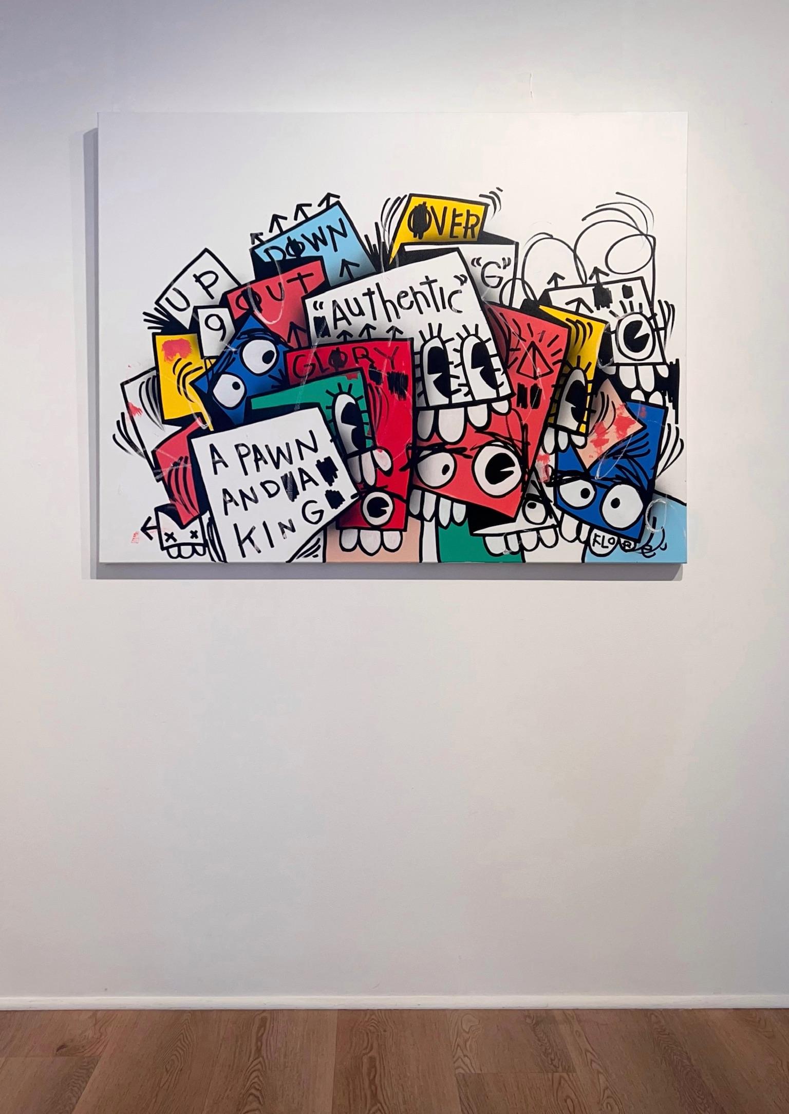 A Pawn and a King - Painting by Flore