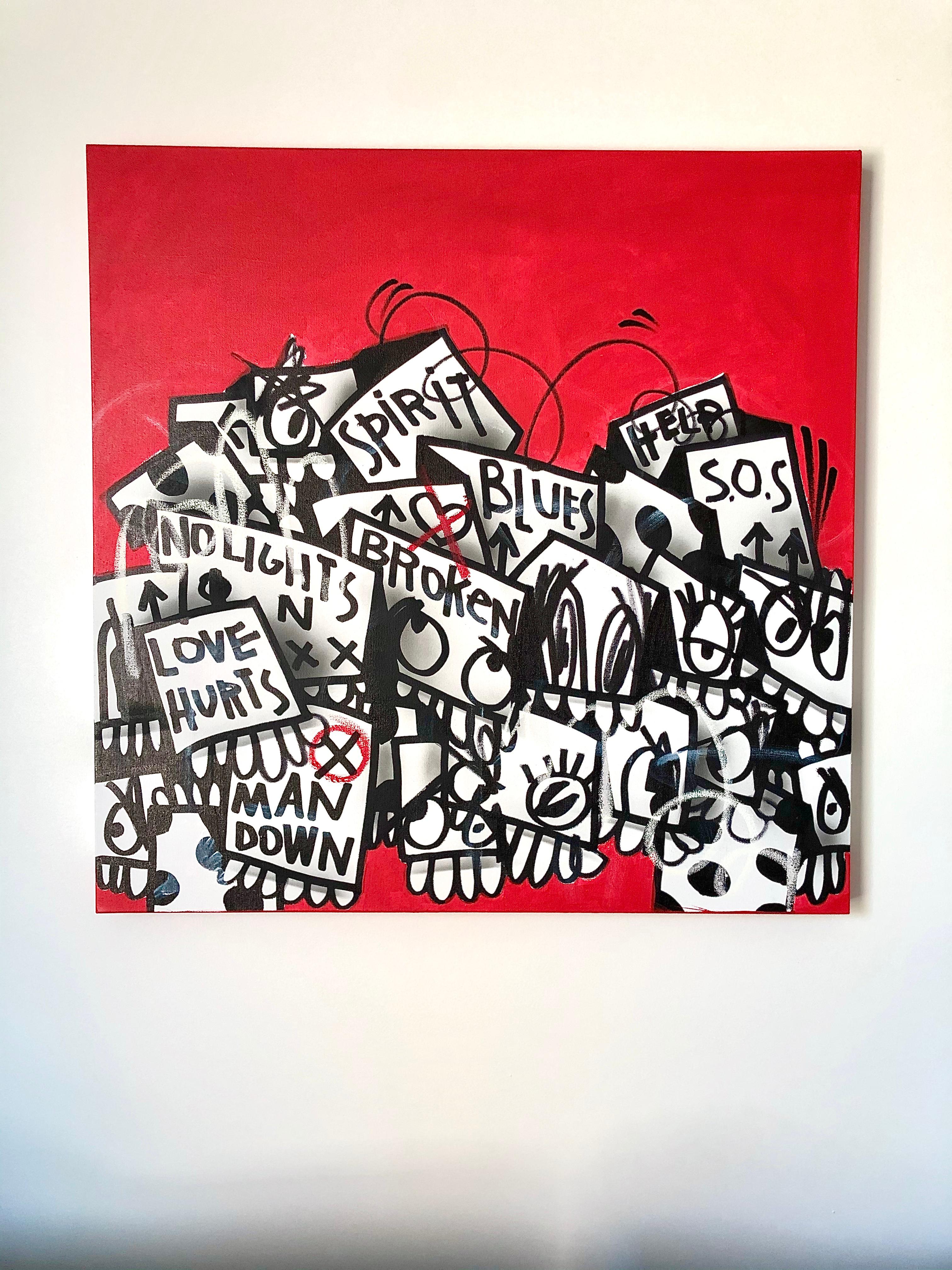 "East Village NYC" - Painting by Flore