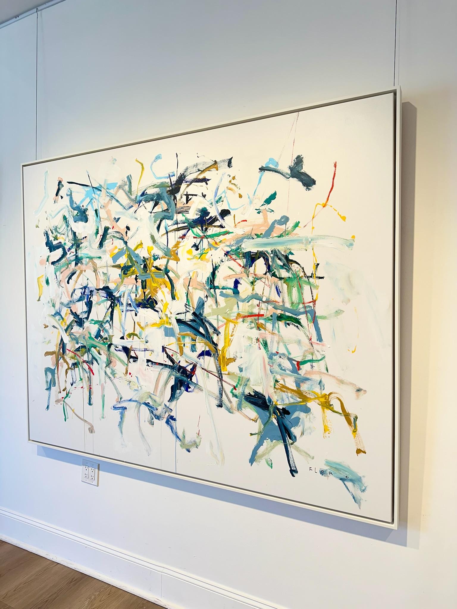 The Spring Breeze Through the Trees - Abstract Painting by Flore