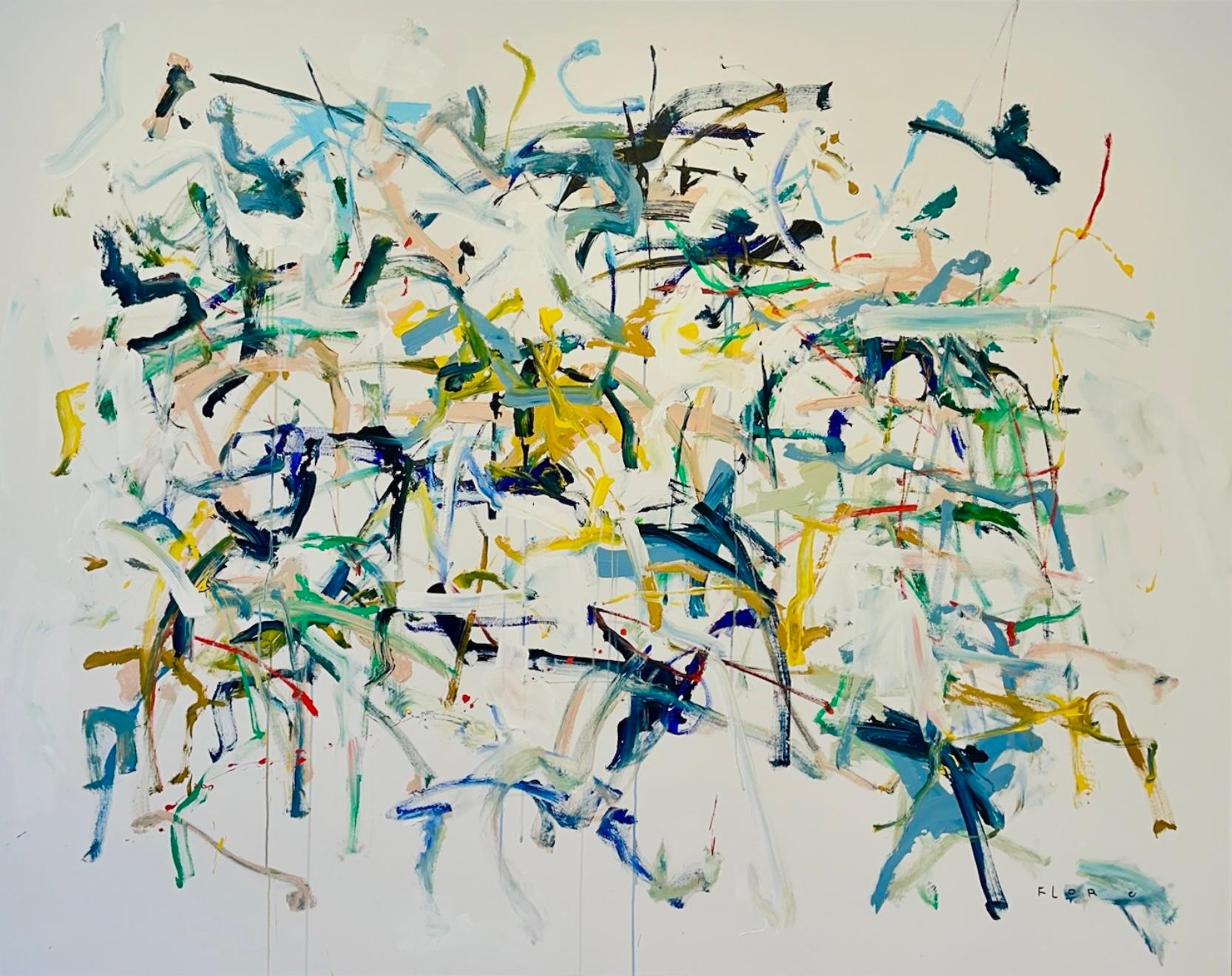 Flore Abstract Painting - The Spring Breeze Through the Trees