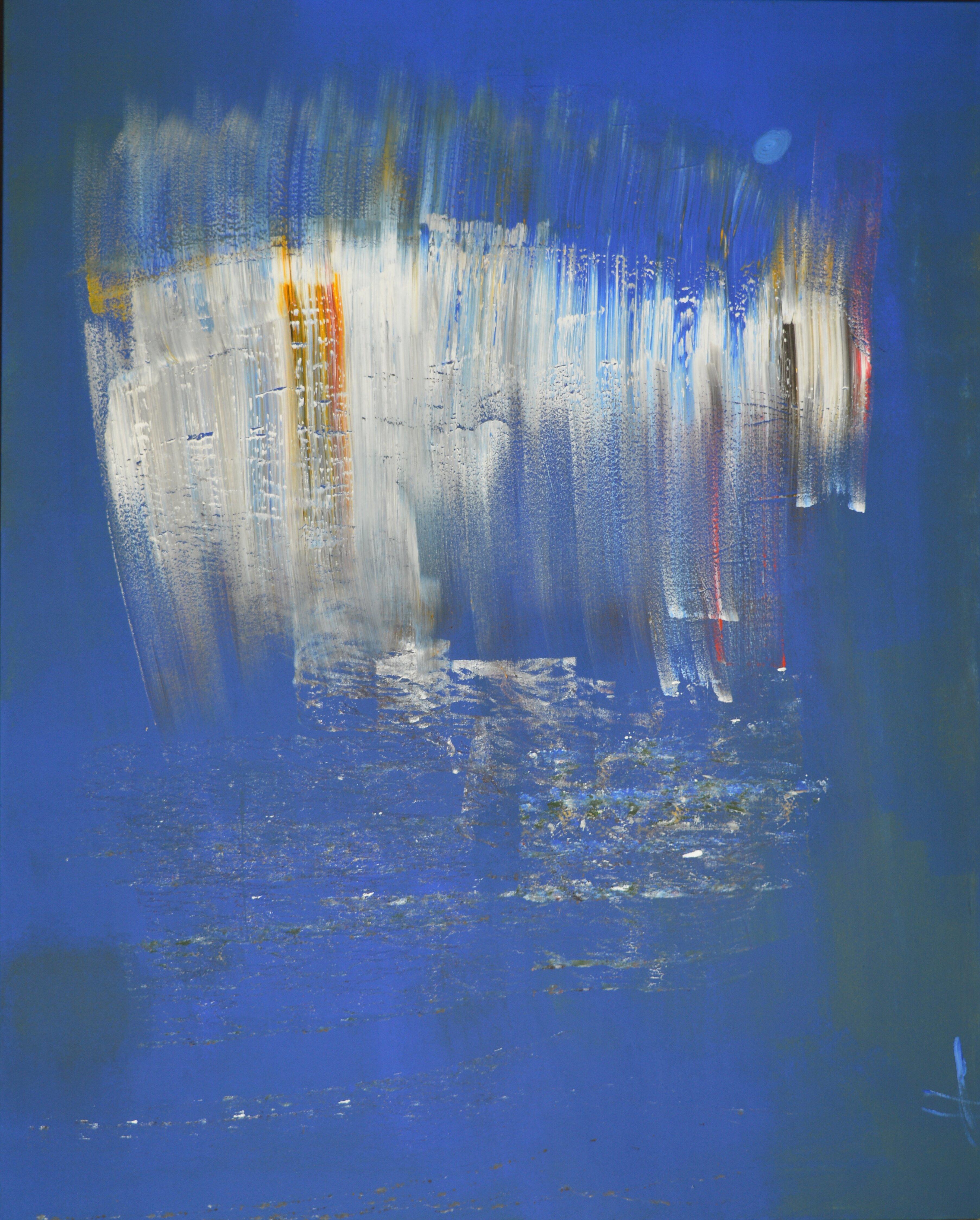 Série Blue - Painting by Flore Sigrist