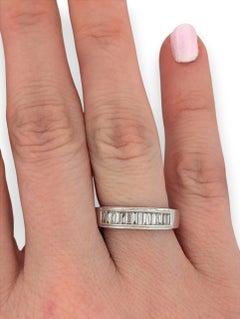 Reverie Diamond Wedding Band, 14K White Gold with 1.80ct Natural Diamonds