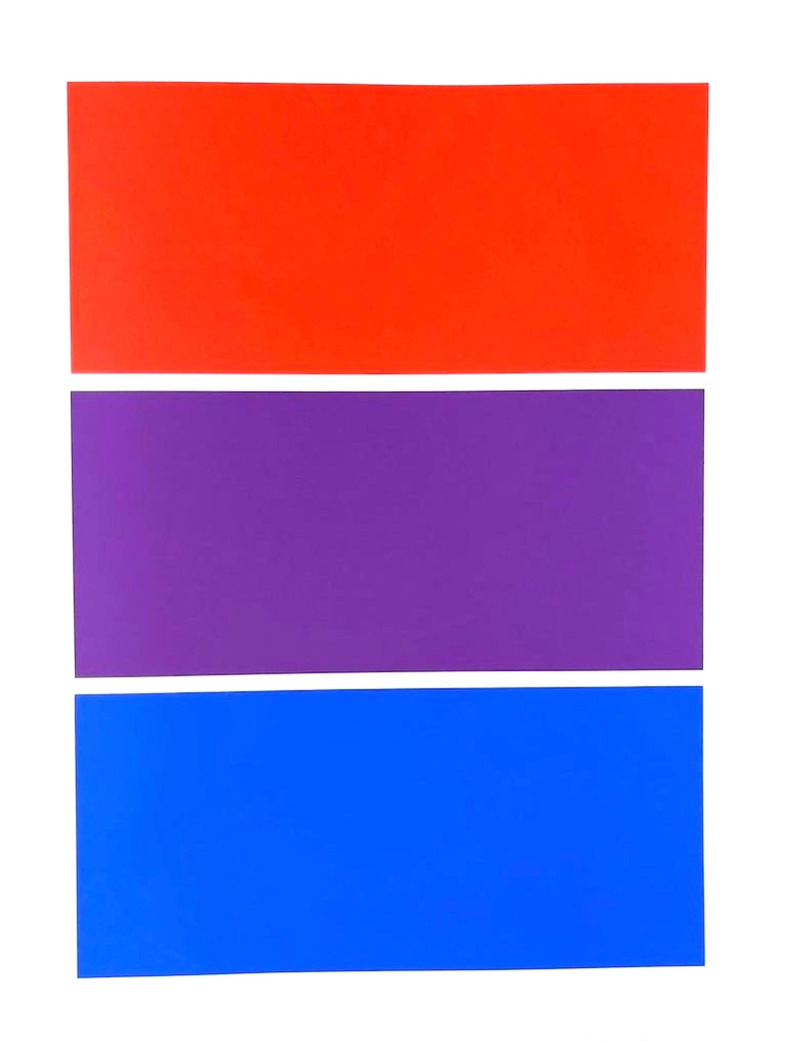 Impression sérigraphie abstraite en couleur américaine (1900-1994), signée et datée 